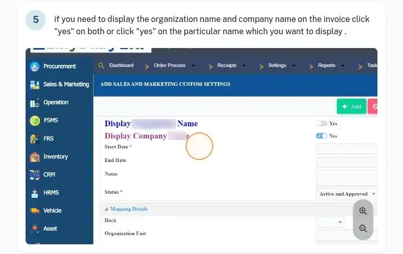 Docs guide: invoice configuration