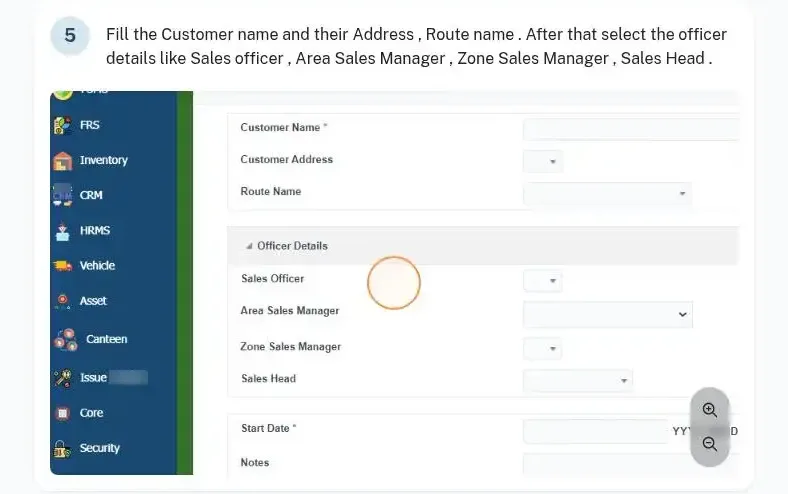 Docs guide: customer address to representative