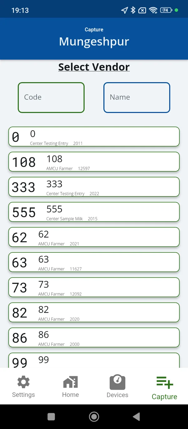 Farmer-wise capture and on-phone billing