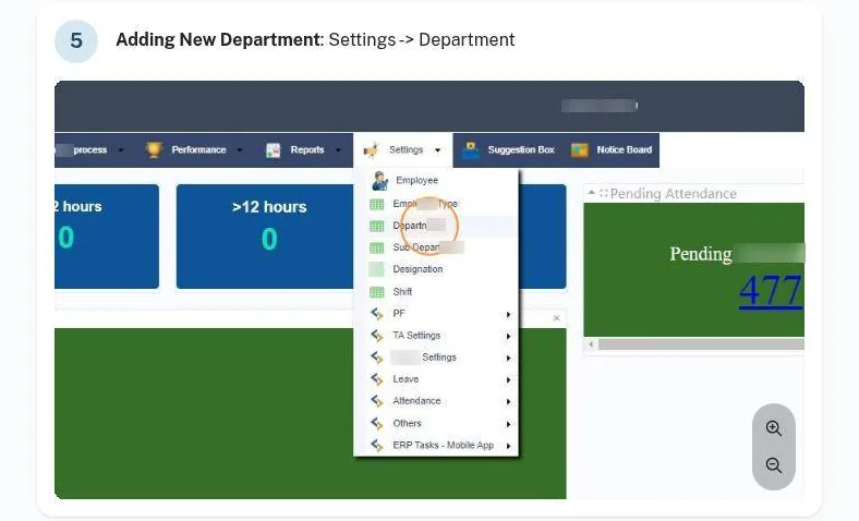 Docs guide: employee master and departments
