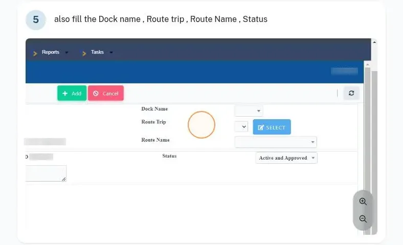 Gate log for visitors and transport with security dashboard