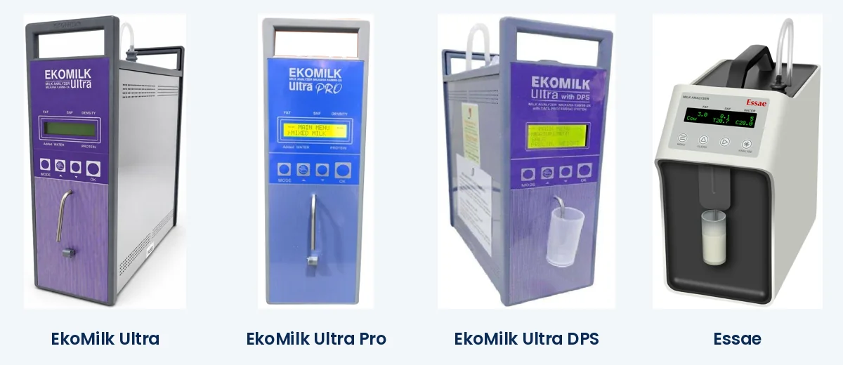 Analysers that work with the EasyDairyERP AMCC app