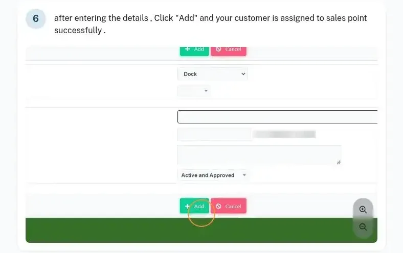 Docs guide: customer to sales point