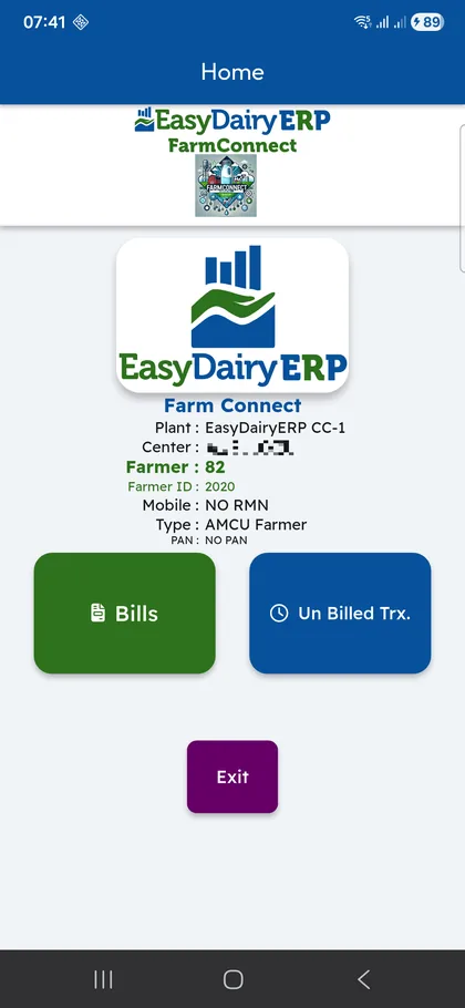 Farmer Connect app home