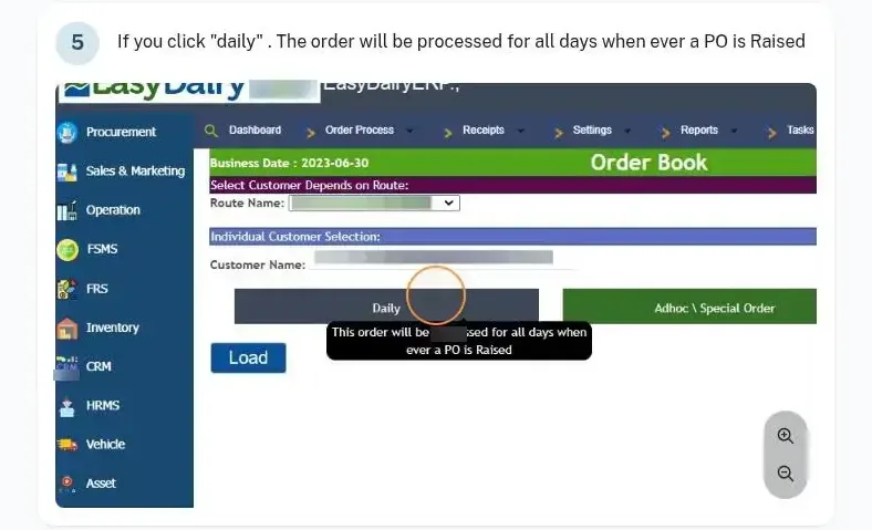 Docs guide: placing an order